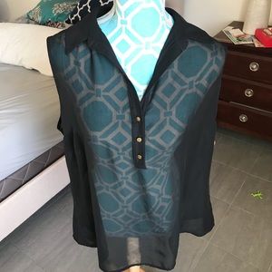 Sheer sleeveless top